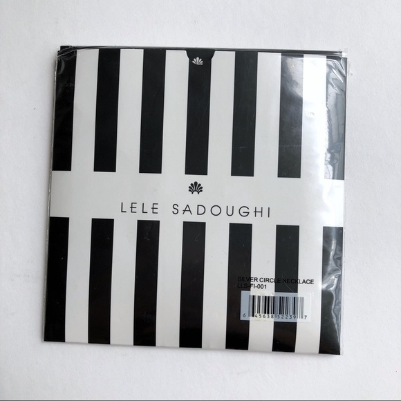 Lele Sadoughi Silver Circle Necklace - Picture 8 of 12